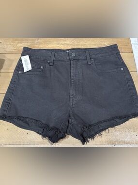 Talula Black Frayed Hem Jean Shorts